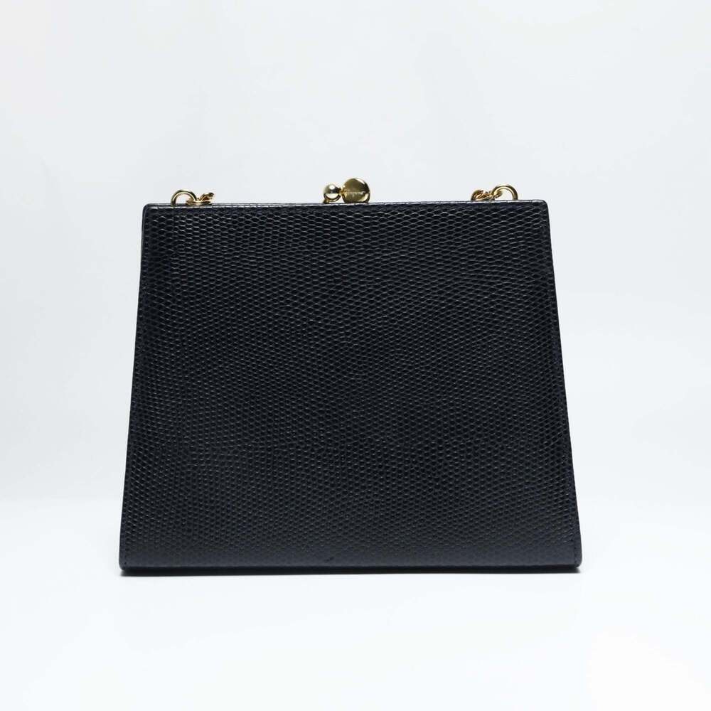 Salvatore Ferragamo Vara Mini Chain Shoulder Bag in Navy - Picture 6 of 13